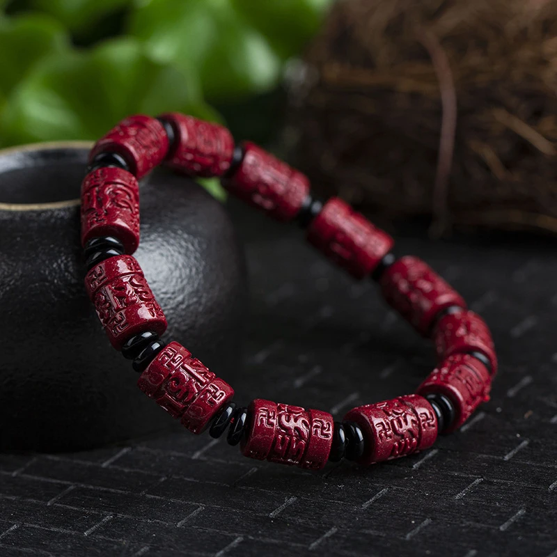 

Natural Six-Character Mantra , High Content of Imperial Purple Gold , Unisex Bracelet