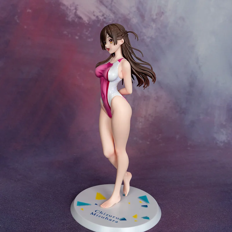 Figurka Suhary Chizuru z Rent Girlfriend w stroju pływackim, Ichinose Chizuru, piękność w wodzie, modelka z animacji, ozdoba.