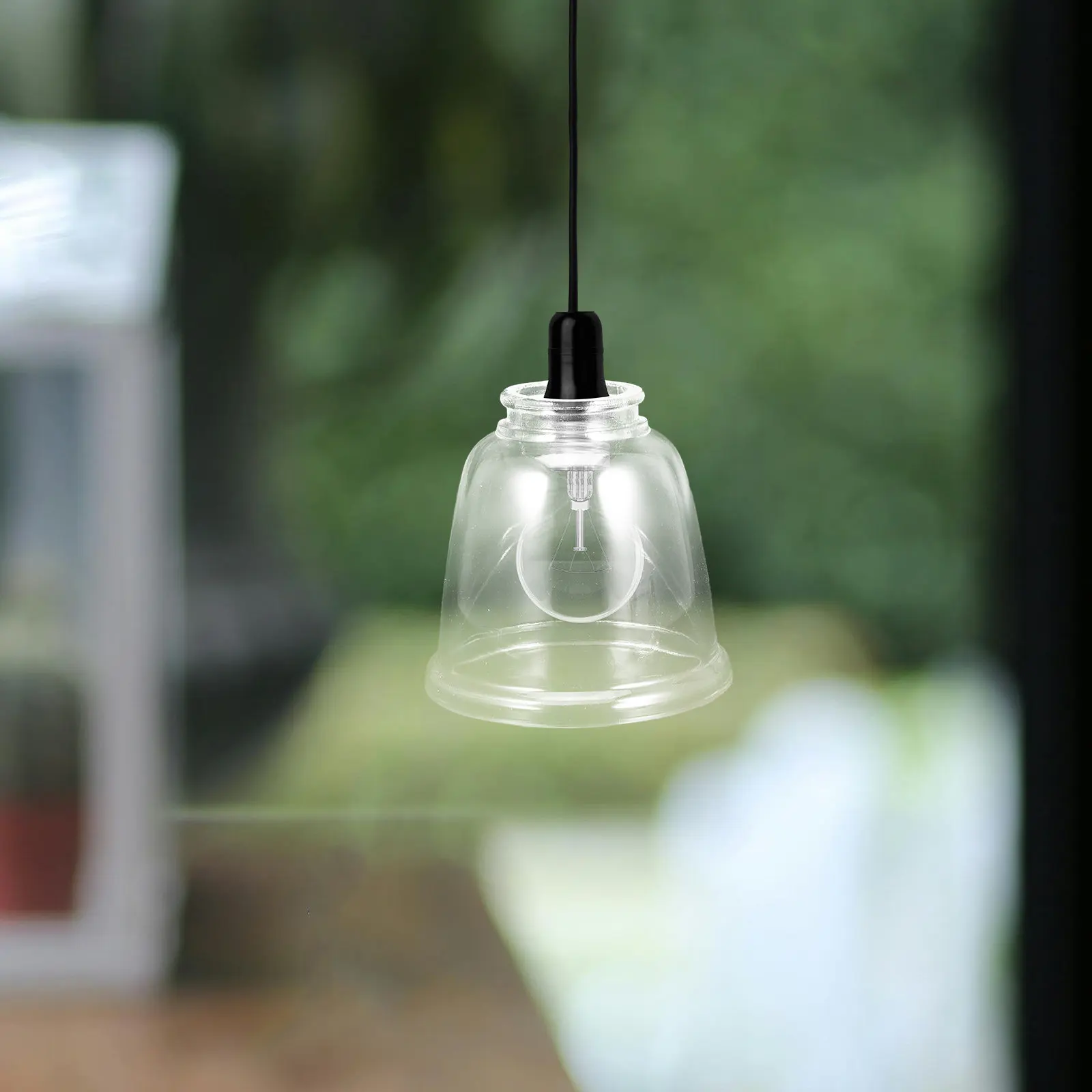 Glass Lamp Shade Bell Shape Ceiling Light Cover Replacement for Pendant Chandelier Wall Sconce Decorative Glass Light Shade