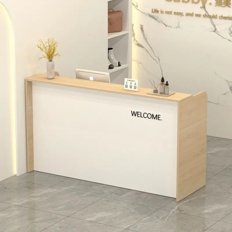 Nordic Load-bearing Reception Desk Sophistication Solid Reception Desk Premium Reinforced Office Furniture Mesa De Recepção LJ40