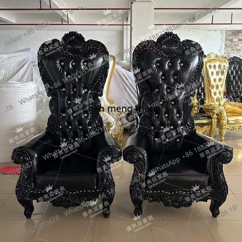 A57 صورة كرسي فندق نادي اللوبي أريكة كرسي الأوروبي خشب متين اطلاق النار عالية الظهر نادي الترفيه النمر كرسي #2