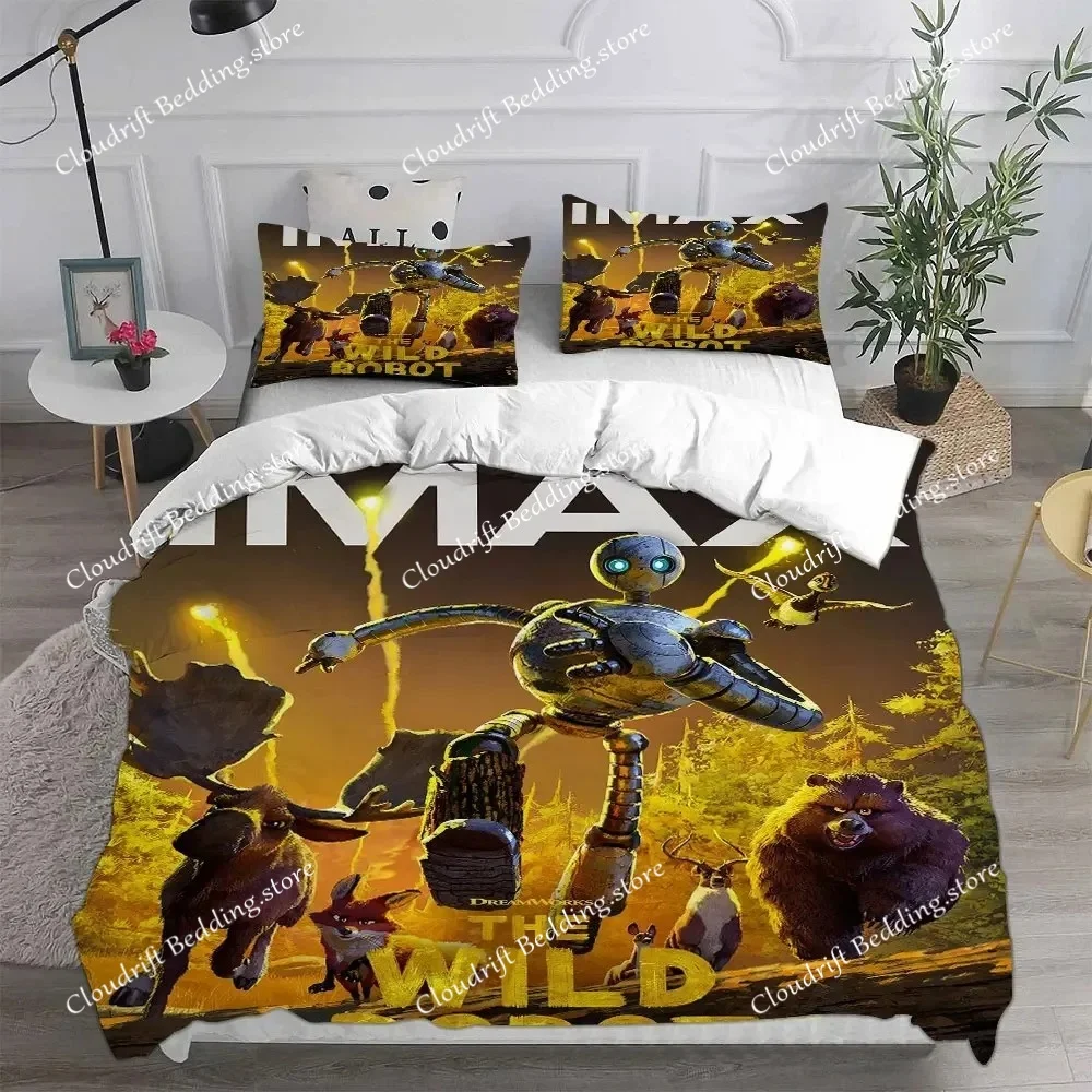 

Duvet Cover The Wild Robot 3D Exquisite Cartoon Rozzum Digital Print Bedding Set Comforter Bed Youth Home Decor Kids Boys Gift