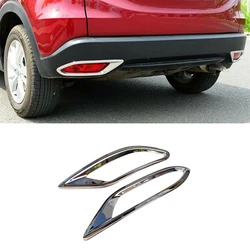 Chrome Rear Bumper Fog Reflex Light Cover Trim Molding Lamp Garnish For HONDA VEZEL HRV HR-V 2014-2019