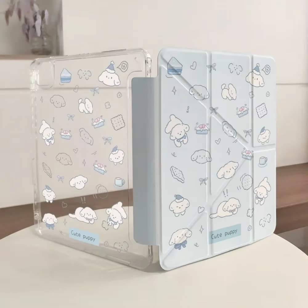 Blue Cute Dog Angel Cake Sweet For iPad Pro Air 13 11 M5 M4 M3 M2 2 1 11th A16 12.9
