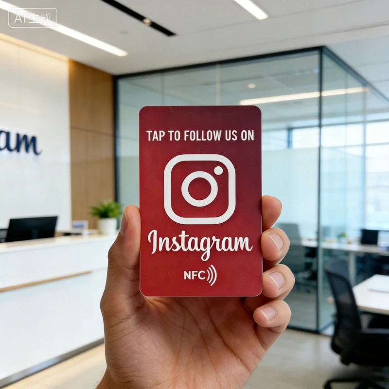 Instagram Google Review NFC Card for iPhone Android Business Review Card Tap URL Writing Rewritable PVC NFC Tag 215 Card