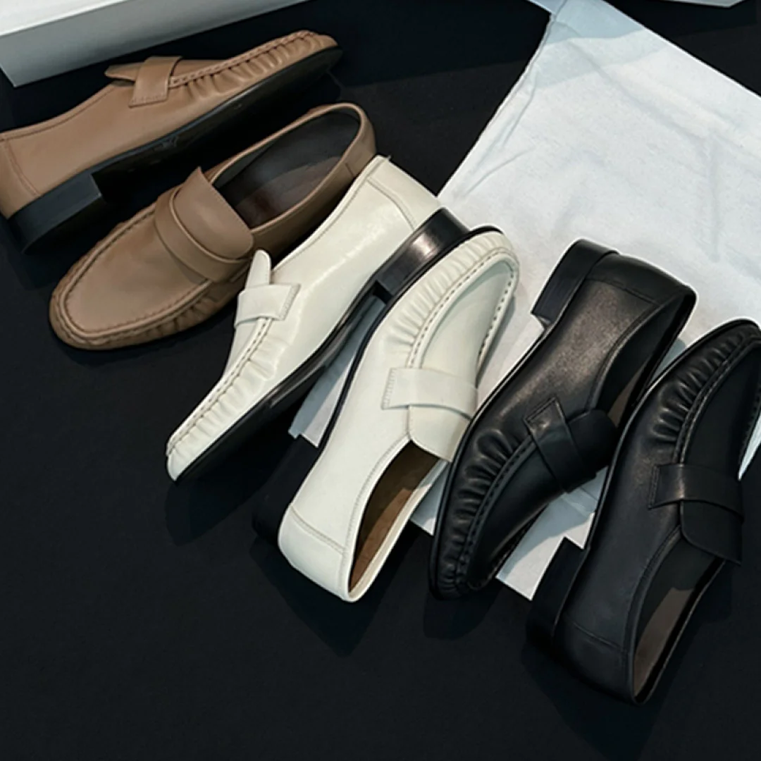 

Женская обувь Maxdutti, итальянские лоферы ручной работы из воловьей кожи, женские минималистичные мягкие плиссированные туфли на плоской подошве для повседневной носки