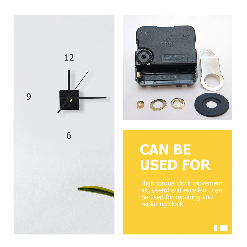 

2 set 2 Sets High Torque Clock Movement Mechanism Replacement Kit Diy Clock Repair Parts For Wall Hanging Frameless Craft Clocks