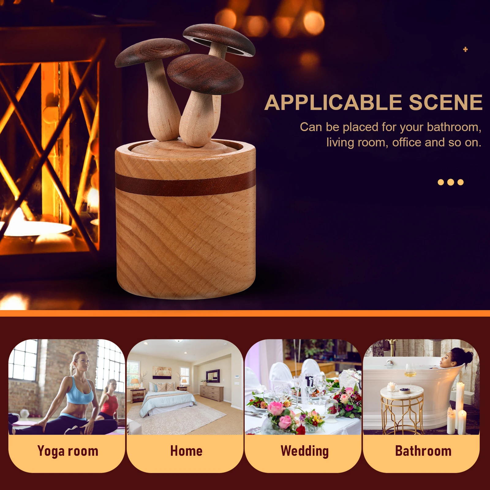 Wooden Essential Oil Diffuser Small Passive Home Aromatherapy Diffusers for Essential Oils Mini Wooden Oil Diffuser Gifts