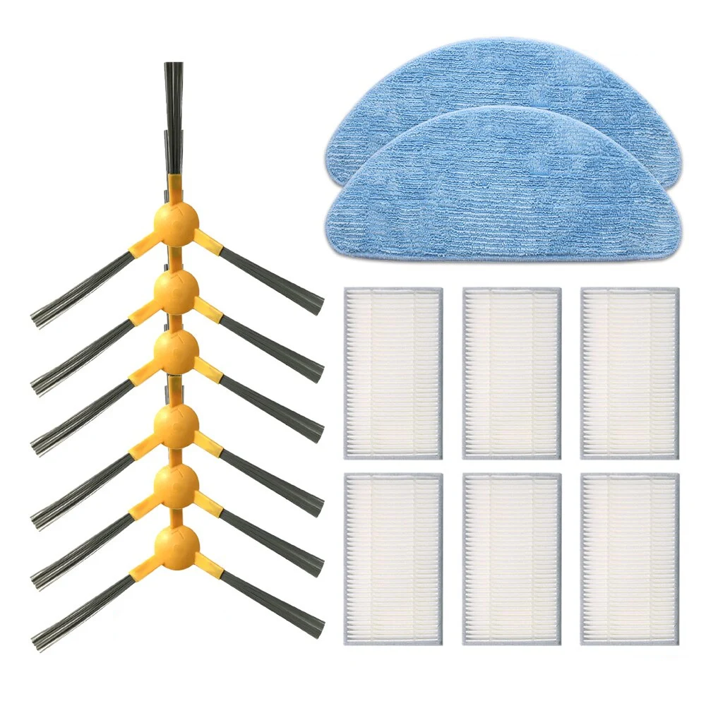 Mop Cloths HEPA Filter Side Brush for Proscenic 800T Vacuum Cleaner Parts Mop Pad Cleaning Brush Accessories