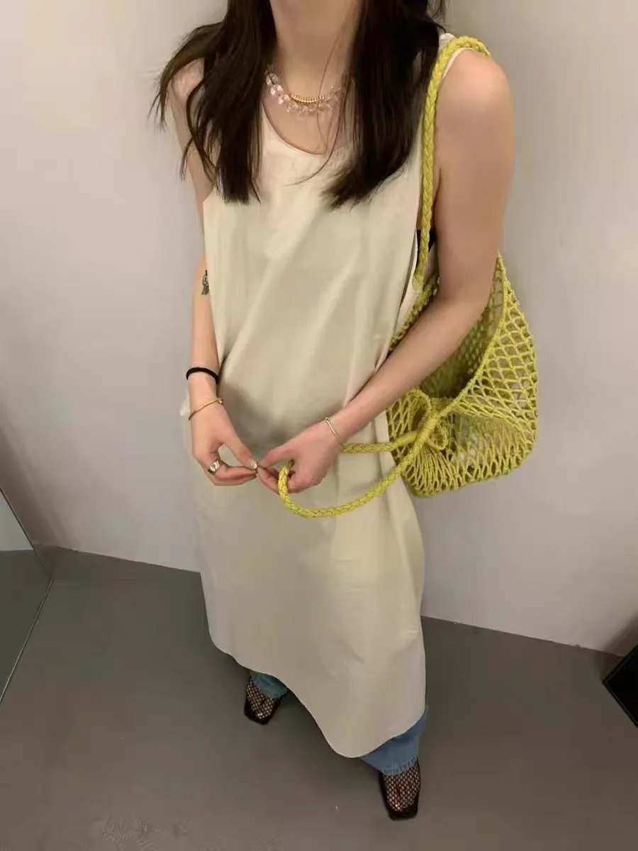 

Летняя ажурная тканая пляжная сумка, женская большая сумка Capaci на одно плечо, сетчатая сумка, повседневная простая сумка-тоут Buet ape