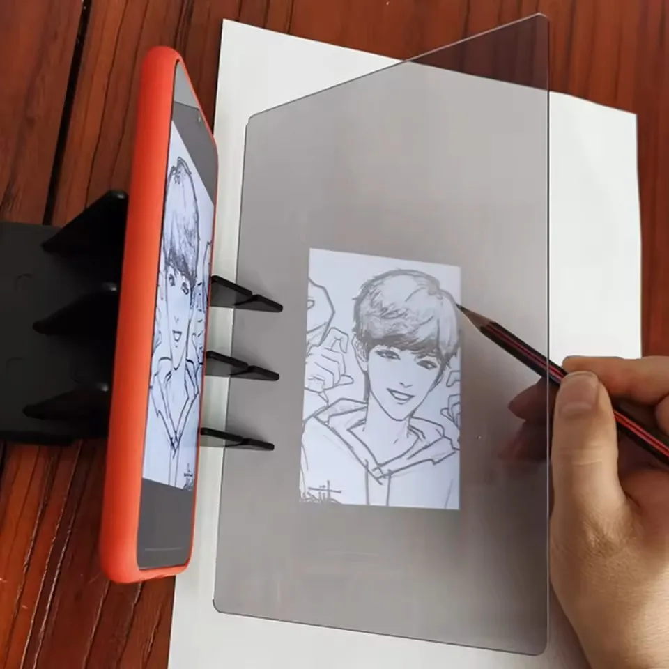 Portable Optical Drawing Copying Board Imitation Tracing With Projection Screen Learning Tool Suitable For Mobile Tablet