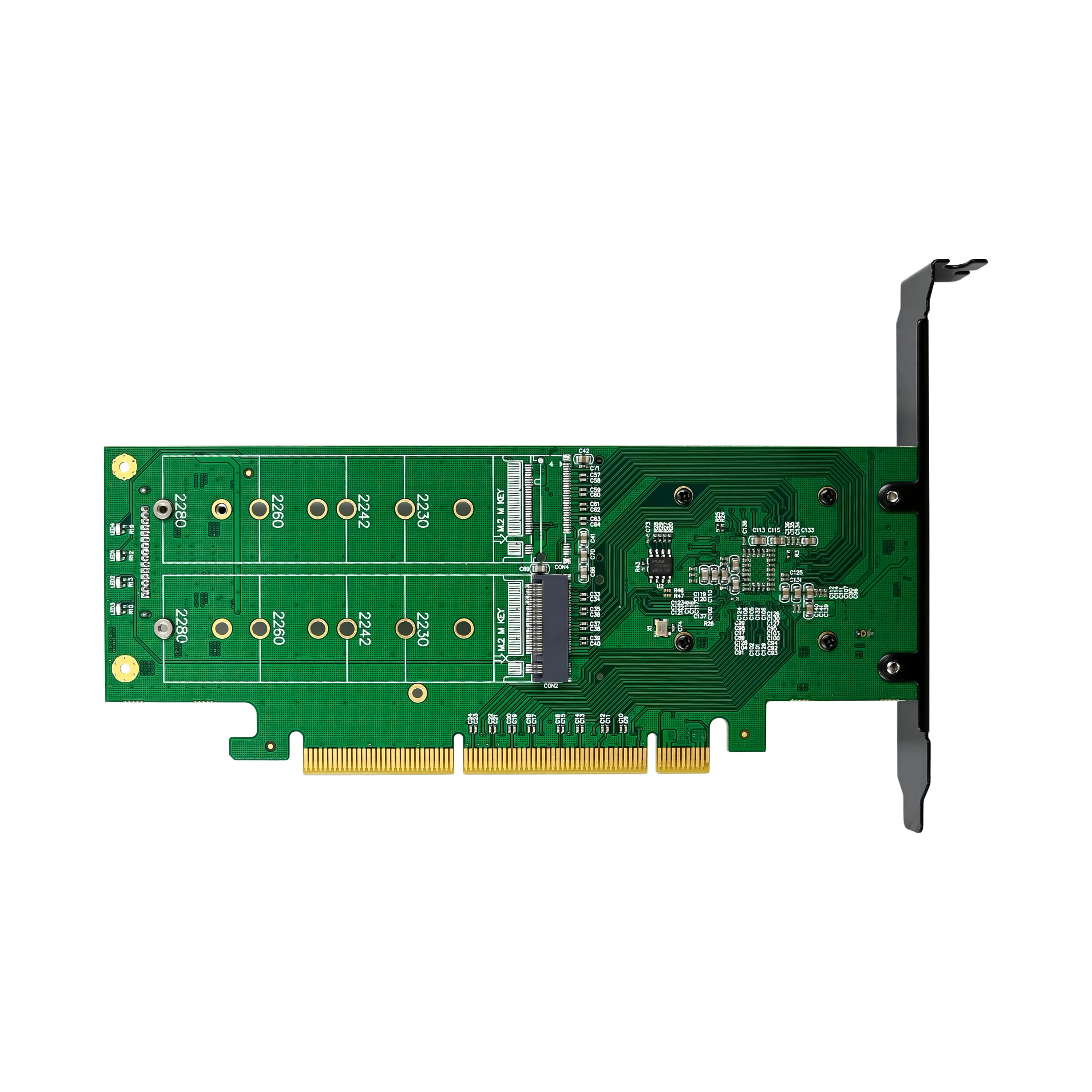 Адаптер Sunweit ST5107 PCIe X8x16 ASM2812 Dual M.2 NVMe 2280 SSD