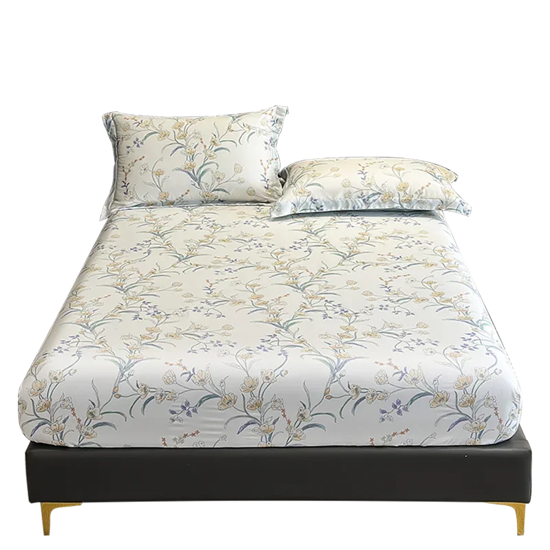 

26X8 heightened printed Tencel bedspread ice silk bedspread single-piece mattress cover protective cover all-inclusive summer