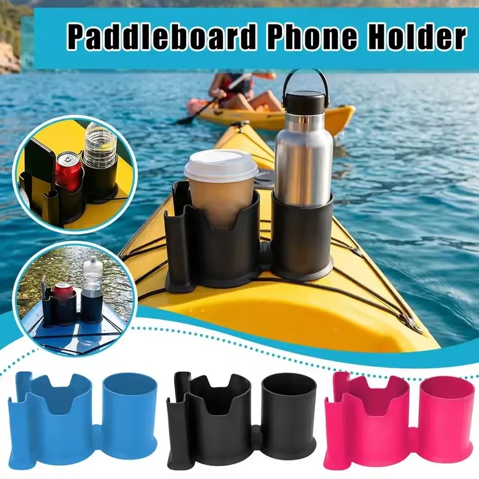New Kayak Paddle Board Dual Cup Holder With Phone Stand Stable Anti Slip Base Perfect SUP Boating Kayaking Outdoor Water Sports view 3