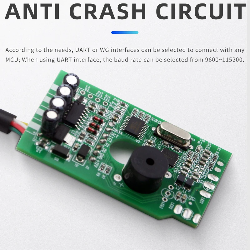 Access Control Module Anti-crash Design 13.56Mhz IC Card RS232, RS485, WG Access Control Card Reader Industrial Control System