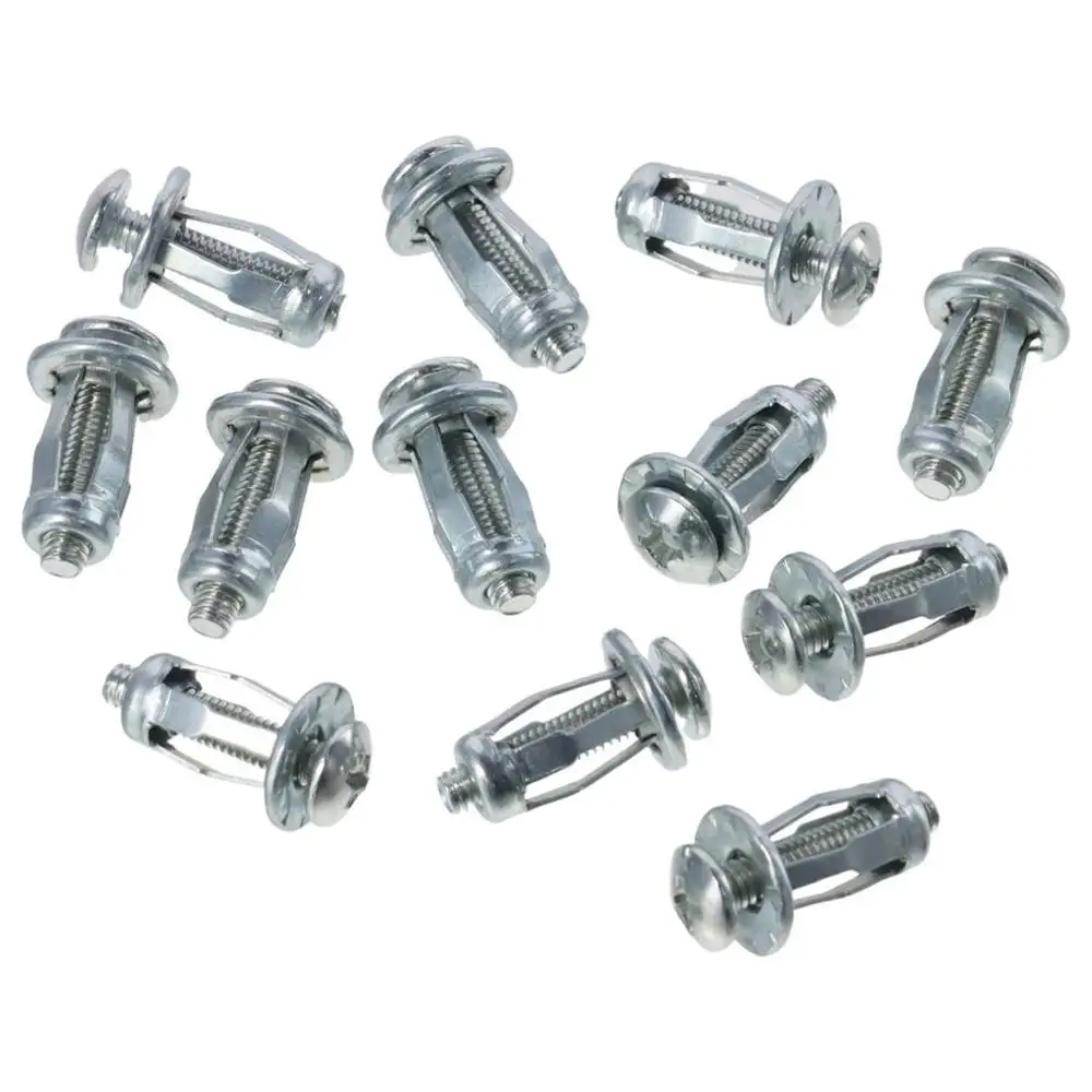 12Pcs M4 X 20 Jack Nuts Lock Jack Nut Bolt Petal Screw Anchors Expansion Clamp Hollow Wall Iron Skin Line