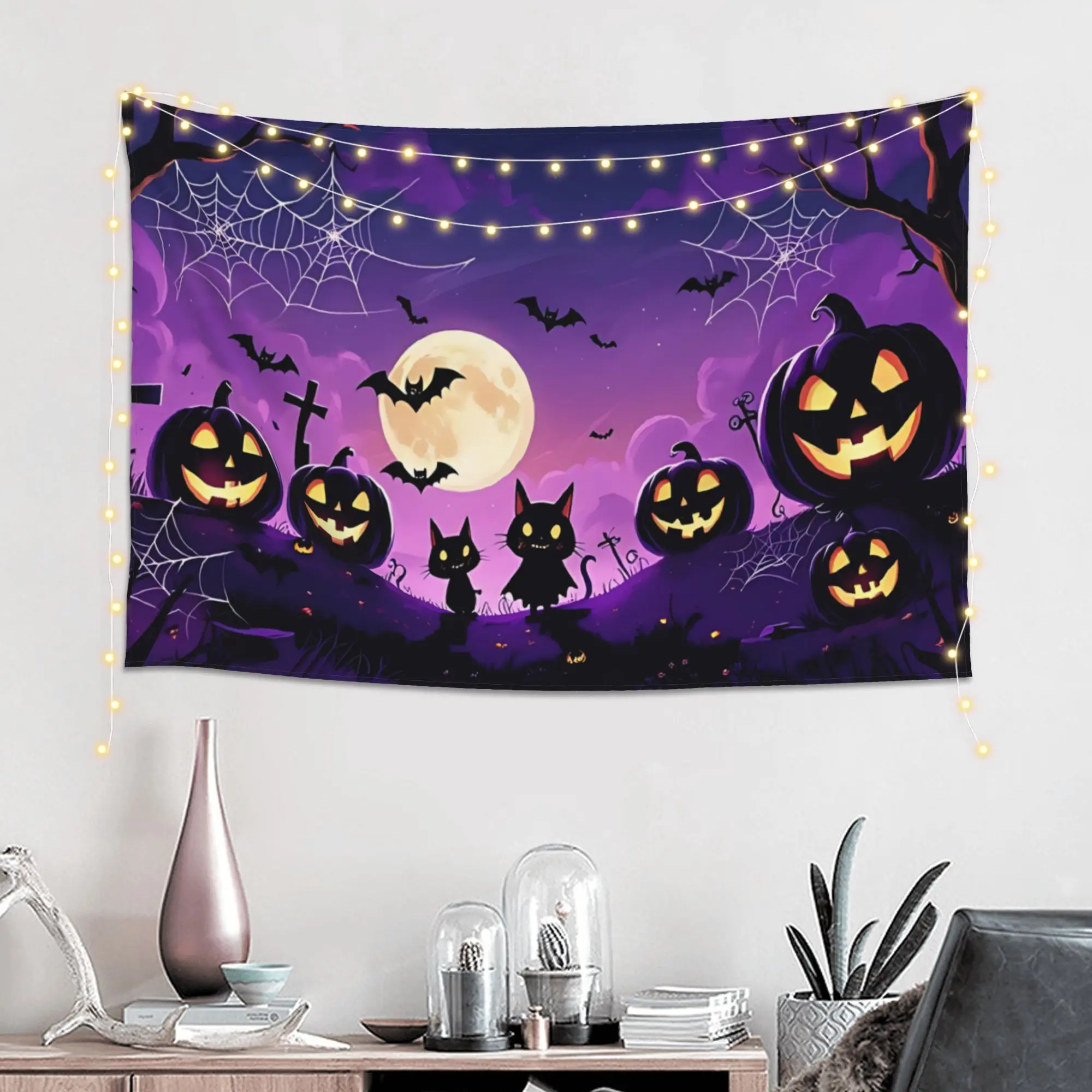 halloween nights Season of Spooky Customized Tapestry  Wall Hanging Blanket Tapestry Home Decor Items Wall Decorations