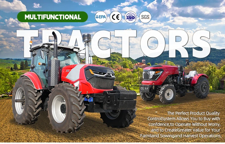 Kostenloser Versand Euro 5 CE EPA Dieselmotor 4WD Landwirtschaftlicher Traktor Kompakter Landwirtschaftlicher Radtraktor Hydrauliksystem Maßgefertigt – Detail 2