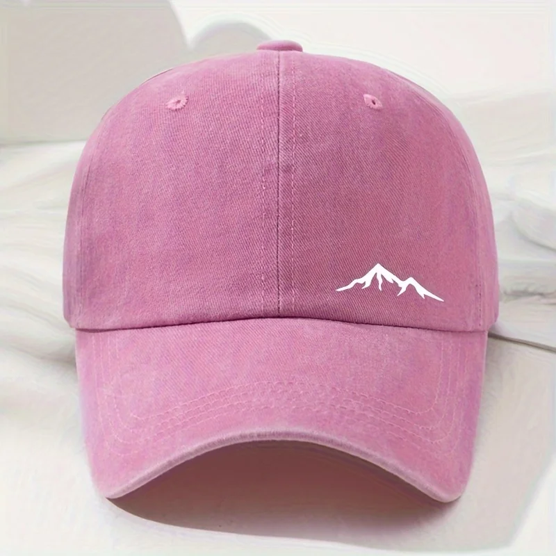 Mountain printed baseball caps for men and women, suitable for outdoor travel, hiking, mountaineering, sun protection
