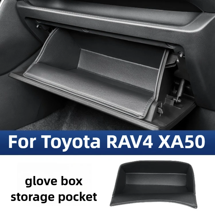 

Passenger Glove Box Storage Bag For Toyota RAV4 XA50 Accessories 2026/2025 Leather Material Organizer Expand Space 2020-2024