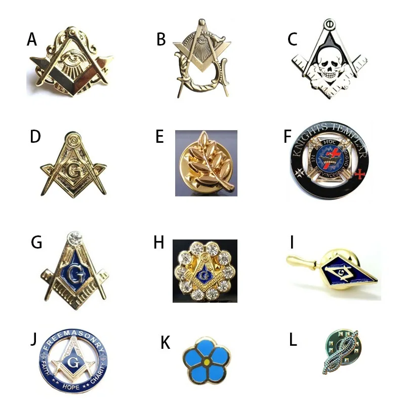 Masonic Freemasonry Square and Compass All Seeing Eye Lapel Pin Badge with Skull & Bones Symbol Gift for Freemason