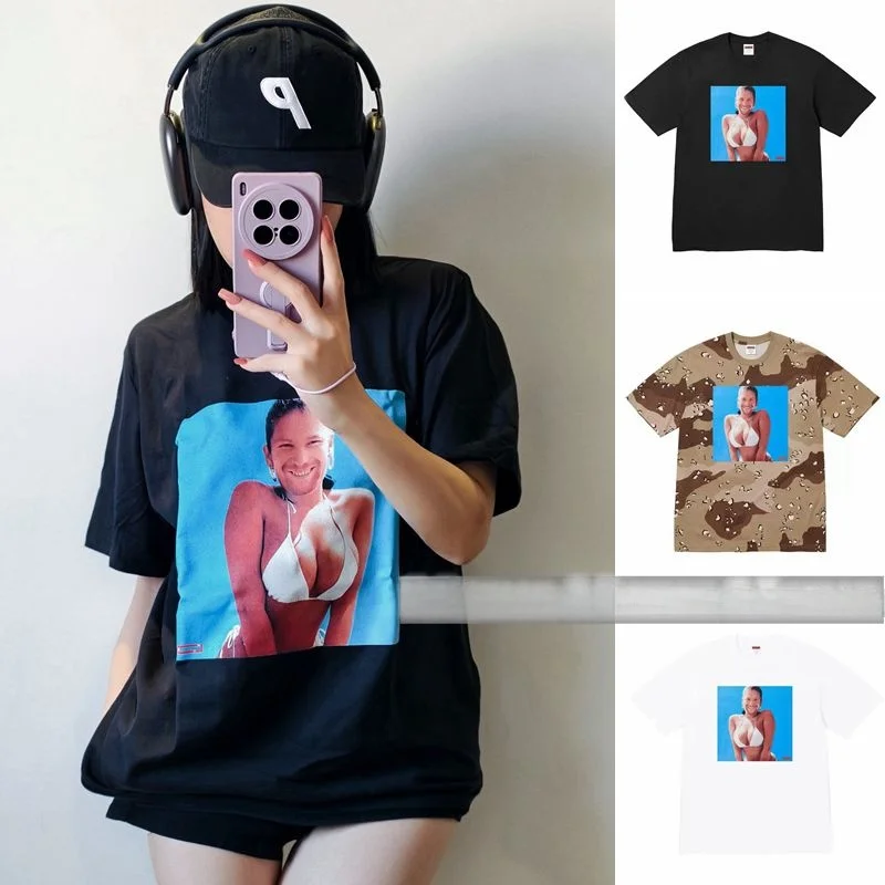 

Футболка Aphex Twin Windowlier с принтом персонажа альбома Bikini, свободного кроя, из хлопка, молодежная, с круглым вырезом