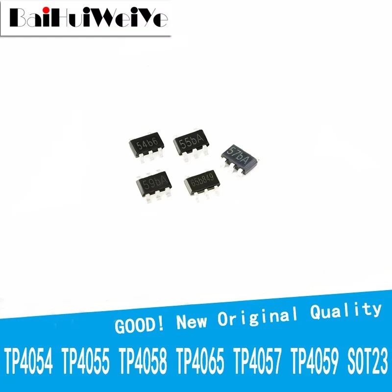20PCS/LOT TP4057 TP4054 TP4055 TP4058 TP4065 TP4059 SMD SOT23 SOT-23 SOT-23-5 SOT-23-6 Lithium Battery Charger IC Chip
