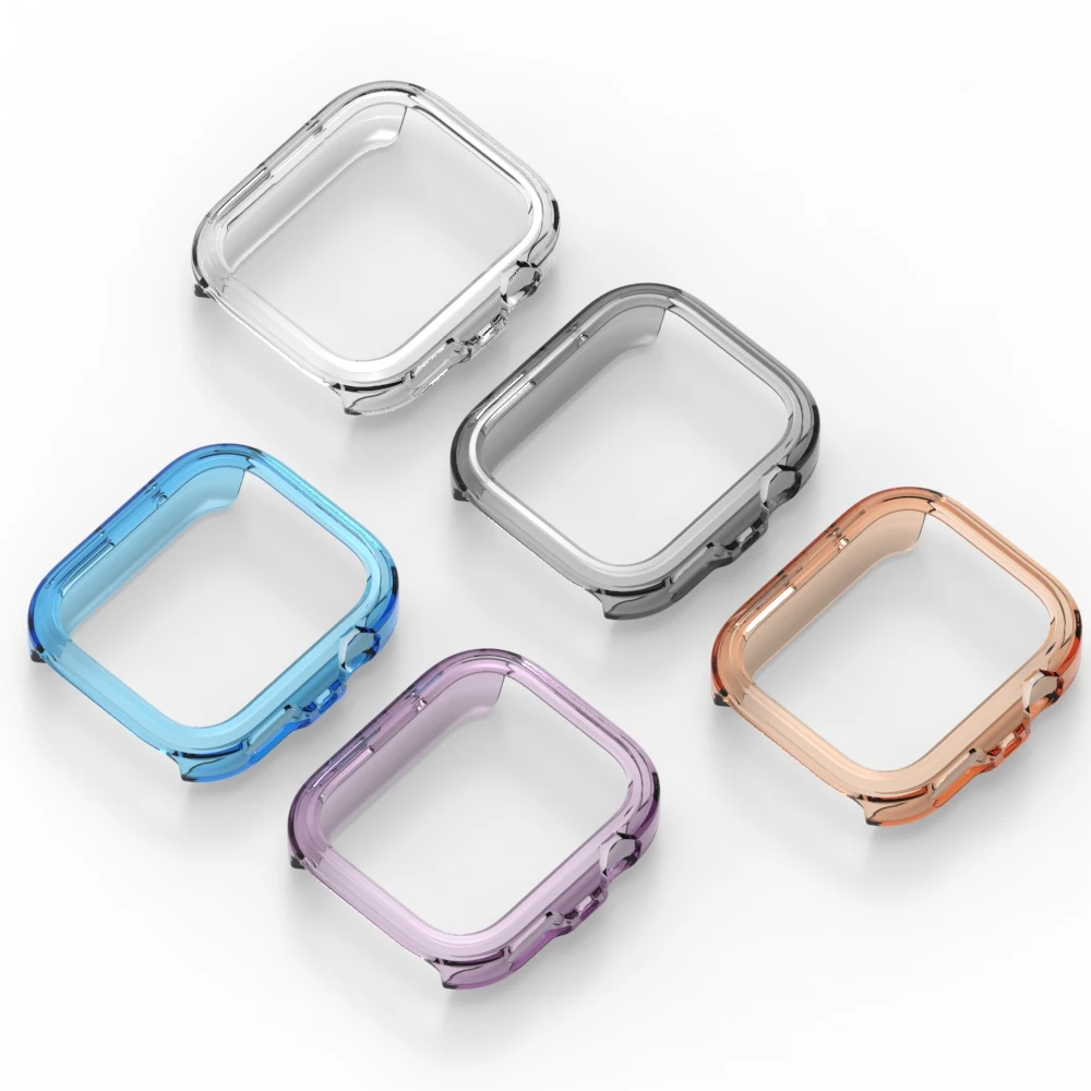 For Huawei Watch Fit 4 Pro Protective Watch Case Soft TPU Hollow Out Cover - Transparent Black