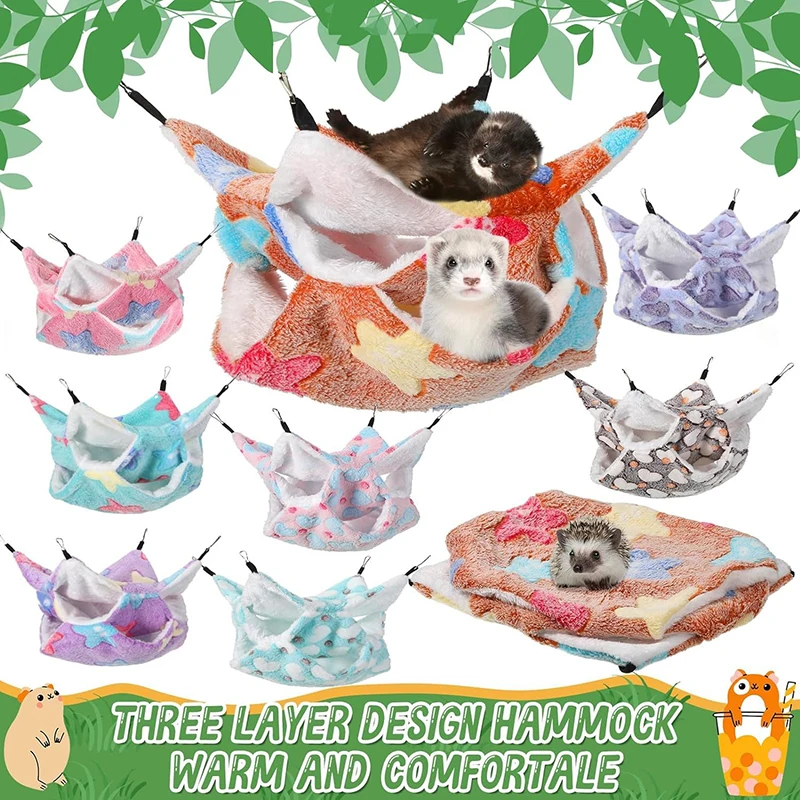Hamster-Hängematte, Nagetier, Hamsterbett, Ratten, Zubehör für Ratte, Hängematte für Ratten, Hängematte für Nagetiere, Meerschweinchenhaus CXW04 – Detail 3