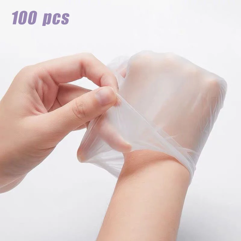 100 Pcs Disposable Powder-Free Vinyl Gloves Food Safe Clear PVC Transparent Exam Glove Cleaning Small Medium Large XLarge XL