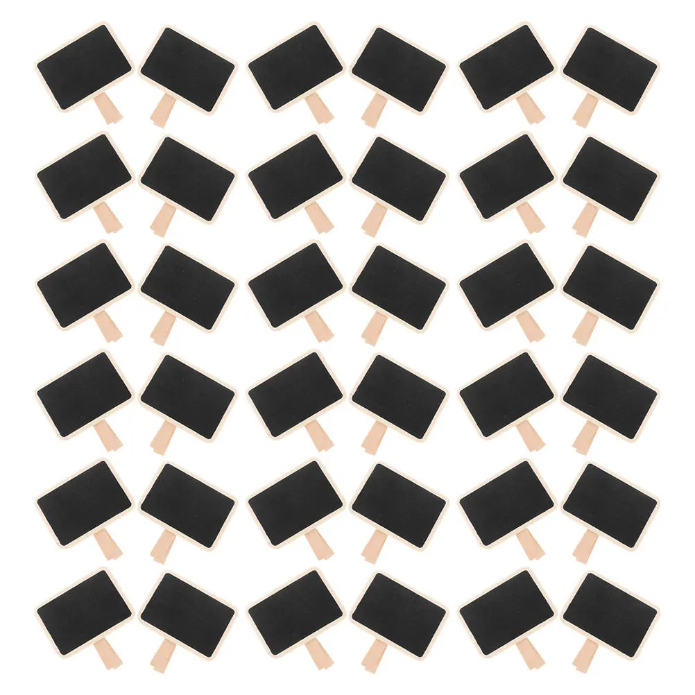 50 قطعة علامات السبورة المصغرة السبورات الخشبية الكتابة ملاحظات الرسائل جداول السبورة المصغرة #2