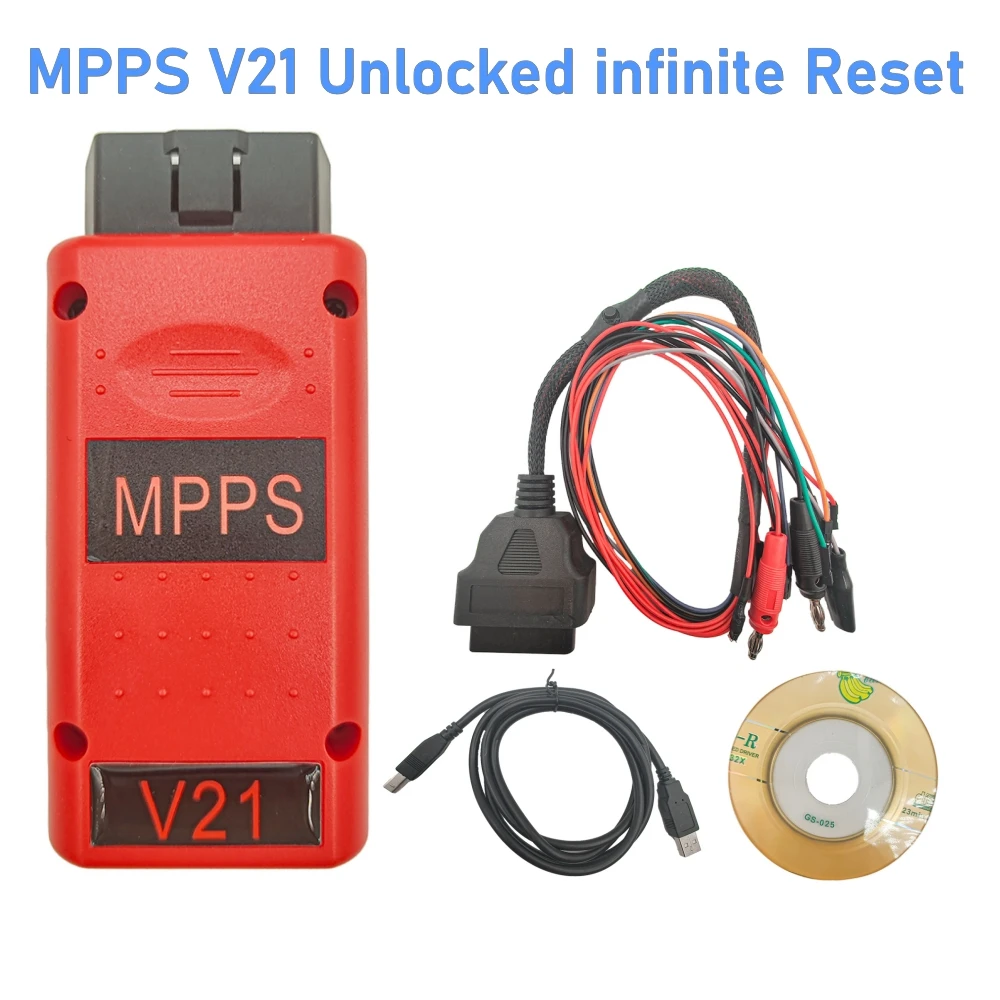 MPPS V21 Ontgrendeld Oneindige Reset Hoge Kwaliteit Versie Volledige Chip met Breakout Tricore Kabel OBD2 ECU Chiptuning Scanner Tool