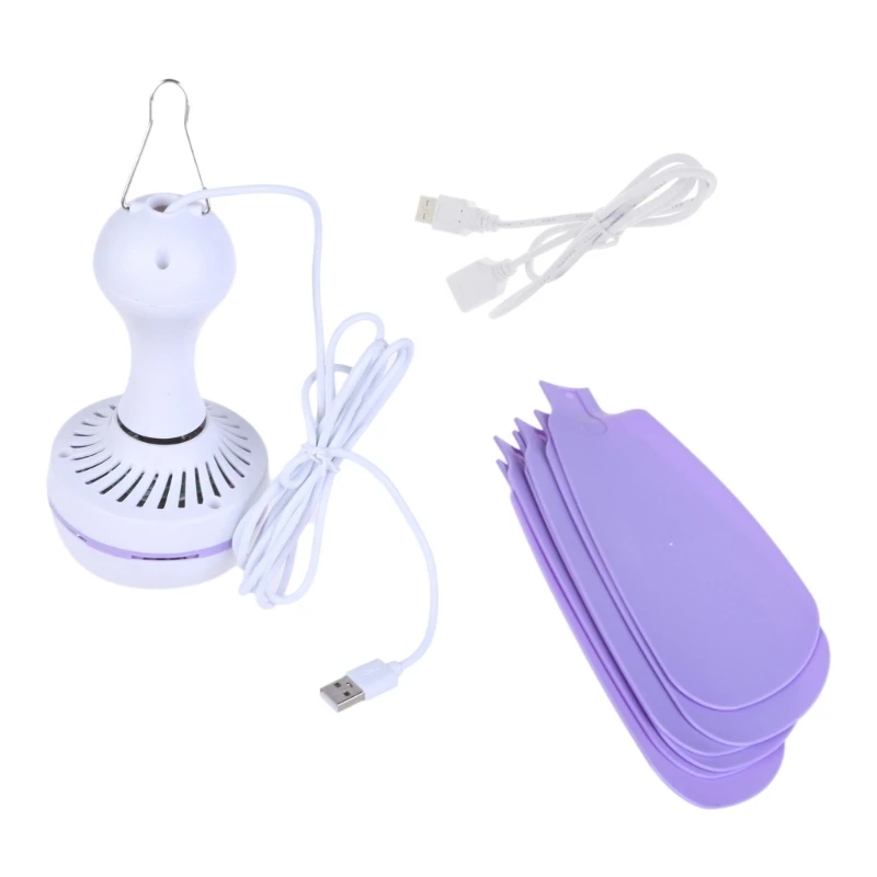 G6DD Portable Ceiling Fan Outdoor Camping Fan Tent Ventilator USB Electric Fan with Remote Control For Office Dormitory