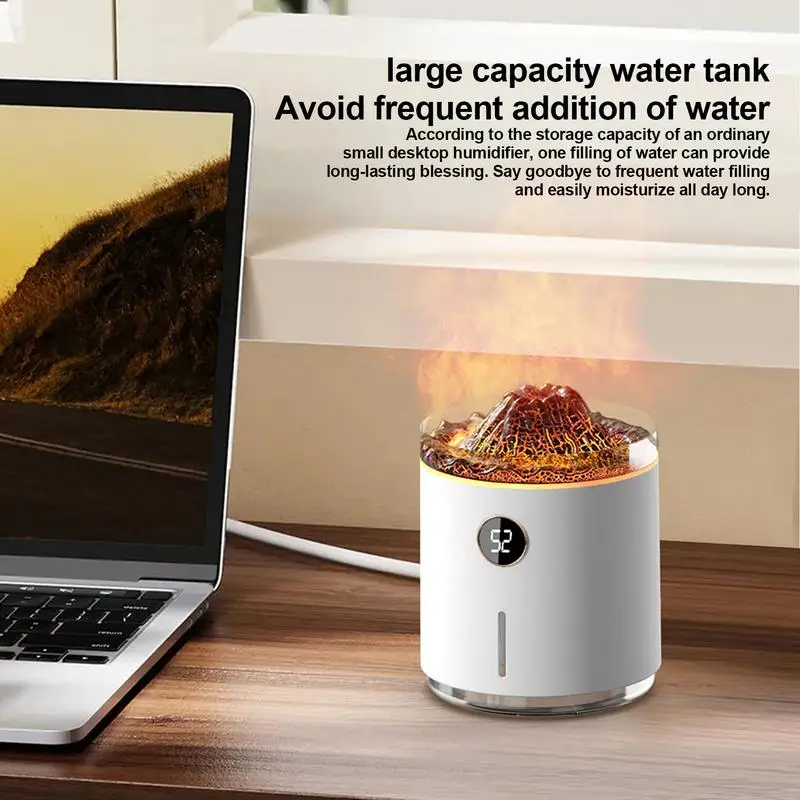 Bedroom Humidifier Cool Mist USB Charging, 350ml, Ultrasonic Vertical Atomization, Upgraded Humidifiers For Large Room Baby Home