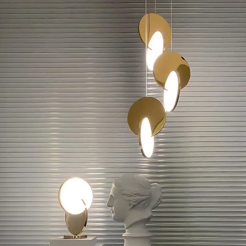 Moderne Spiegel Ronde Ring Lamp Led Hanglampen Nachtkastje Eetkeuken Armatuur Woondecoratie Accessoires Indoor Licht