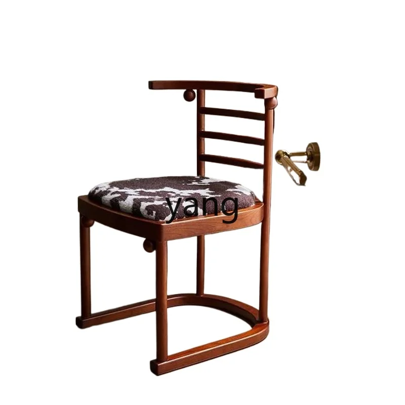 Lmm Home Premium Retro Nostalgic Solid Wood Medieval Creative Backrest Chair