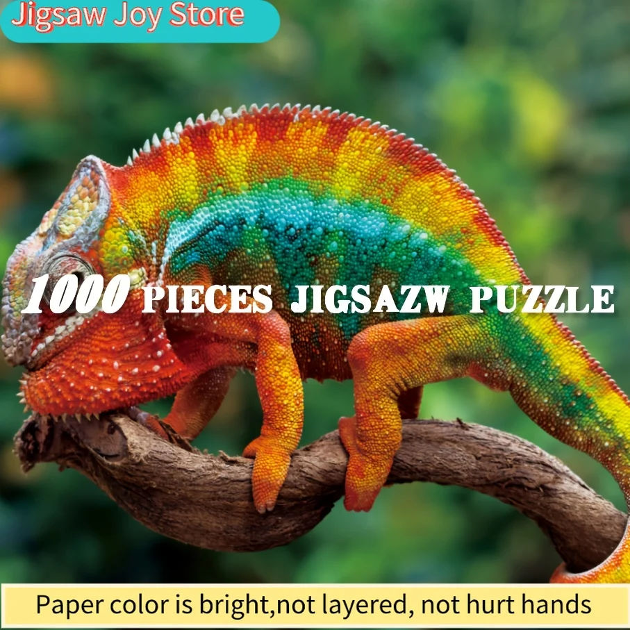 

Пазлы для взрослых: Серия «Хамелеоны» — животные, бумажные головоломки. Для Пасхи, Весеннего фестиваля, Нового года, Дня святого Валентина, Дня рождения, годовщины.