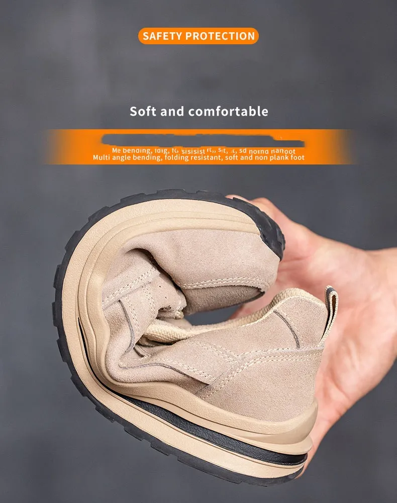 Zapatos De Seguridad con punta De acero para hombre, calzado De protección antigolpes y antipinchazos, talla grande, novedad De 2023