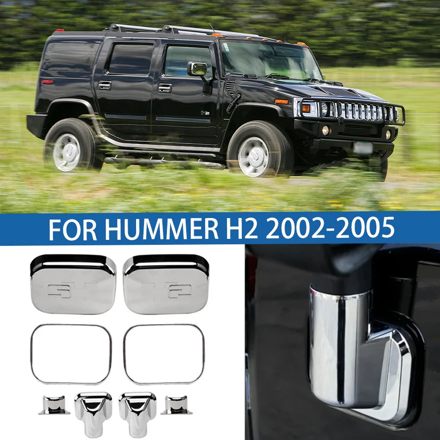 

For Hummer H2 2002 2003 2004 2005 Chrome ABS Side View Mirror Shell Protect Cover Trim