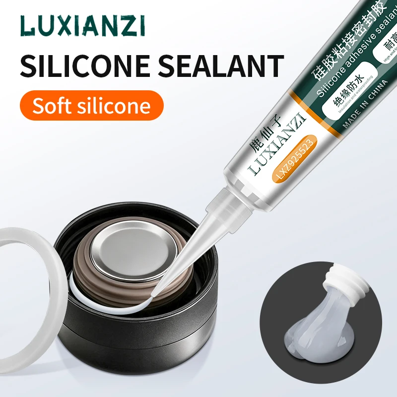 LUXIANZI Safty Silicone Sealant Glue For Glass Metal Plastic Ceramics Universal Repair Tool Waterproof Food Grade Glue Adhesive