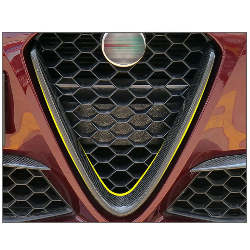 

Real Carbon Fiber V Shape Grille Trim For Alfa Romeo Giulia Base Ti Sport 2017-24 ( NOT fit Quadrifoglio )