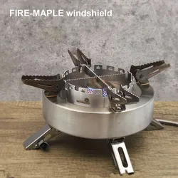 Windproof Accessories for Outdoor for FIRE-MAPLE Split Atmospheric Stove Adaptation Stainless Steel Windproof Ring windshield