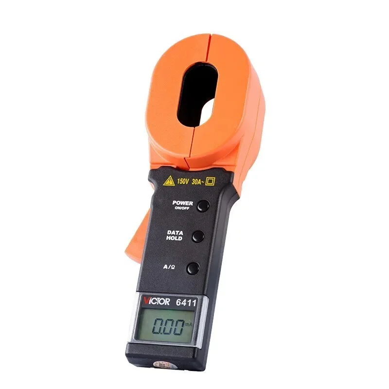 RUOSHUI VC6411 Clamp-on Grounding Resistance Tester High Precision Lightning Resistance Test