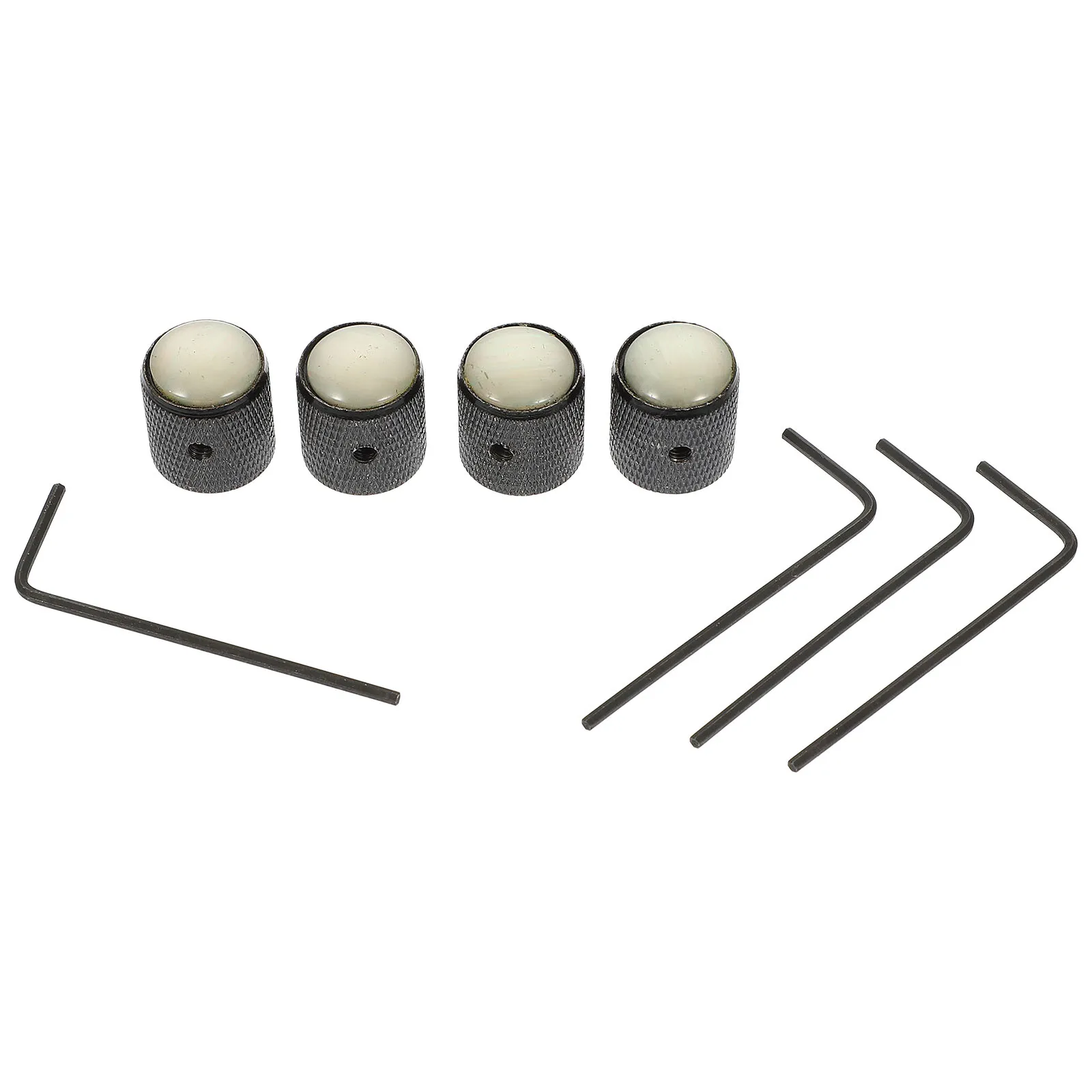 

4 Sets Electric Guitar Accessories Knobs Volume Bass Control Rotary Metal Potentiometer Tone Dome