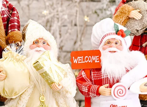 NEW Santa Claus Figurine Christmas Decoration Cute Cartoon Dog Santa Mailbox Statue Resin Ornaments for Home Decor Holiday Gifts