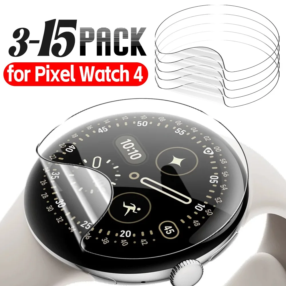 

3-15 шт. гидрогелевая пленка для Google Pixel Watch 4, 41 мм, 45 мм, защитная пленка для экрана, полное покрытие, защитная пленка, изогнутая защита, не стекло
