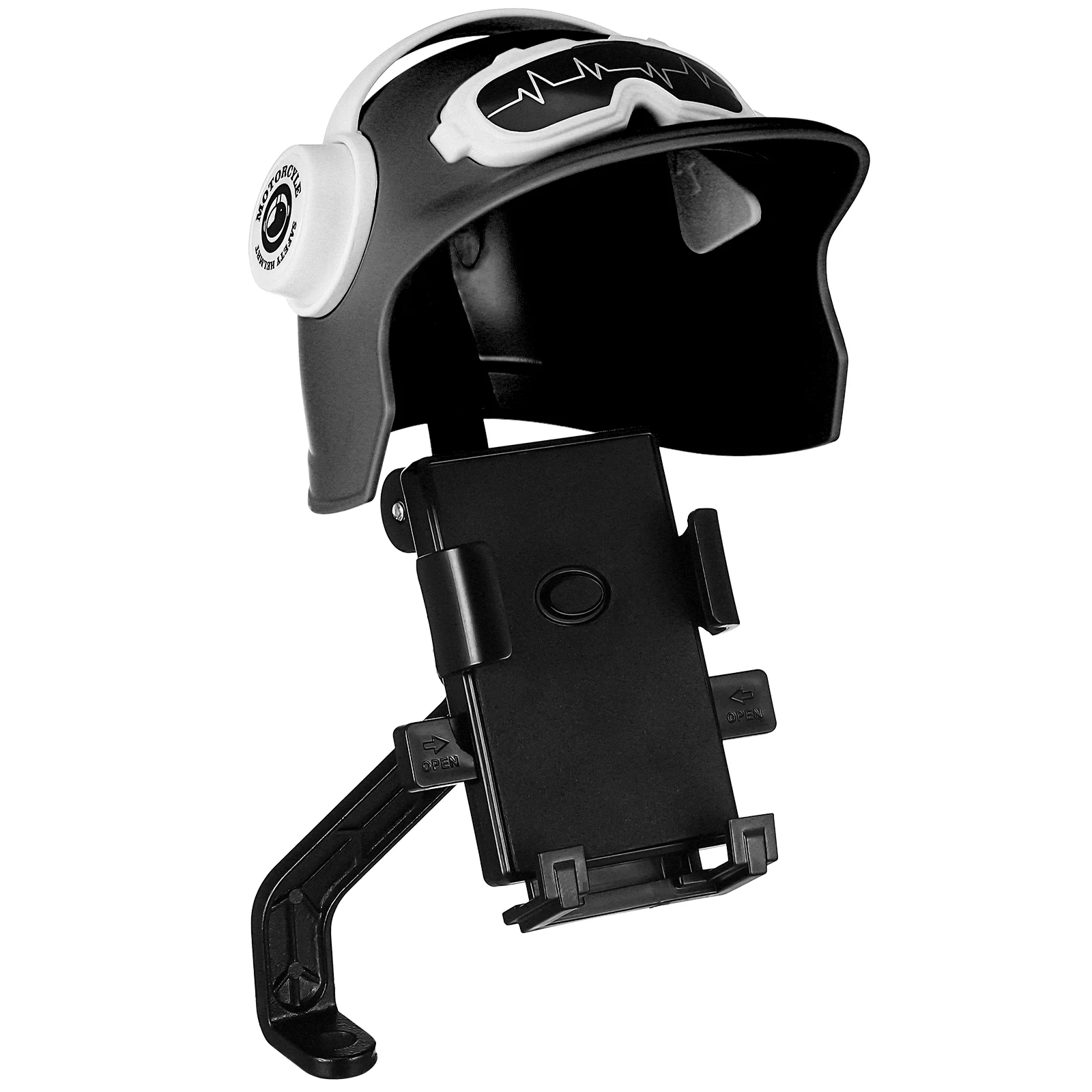 Bicycle Waterproof Sunshade Fixed Bracket Cap (black) Phone Stand Car Motorbike Motorcycle Mount Plastic Holder for