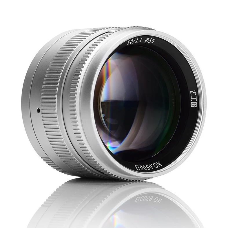 7Artisans 50mm F1.1 Prime Lens 13Blades Full Frame Silver Lei-ca M Mount For Lei-ca use adapter support Fuji