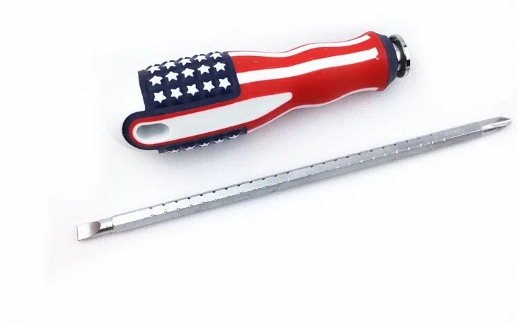 

3pcs Double head screwdriver Retractable dual-purpose screwdriver American flag screwdriver Cross screw