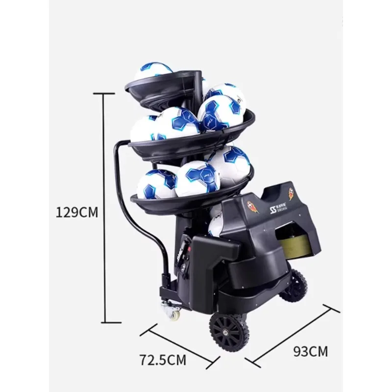 Remote & APP Control Soccer Ball Launcher, 35 Programmable Spots, 5-20m Football Training Machine, Adjustable Speed for Club